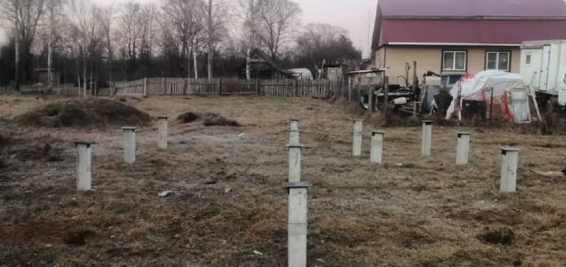 Фундамент на забивных ЖБ сваях