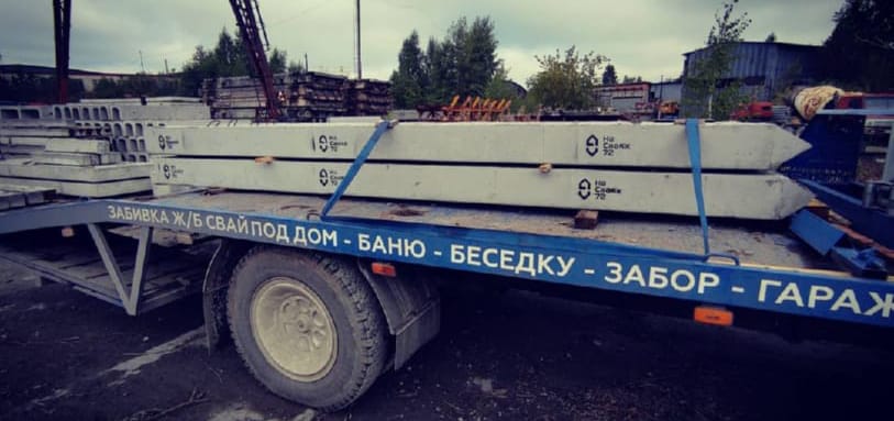 Фундамент на забивных ЖБ сваях
