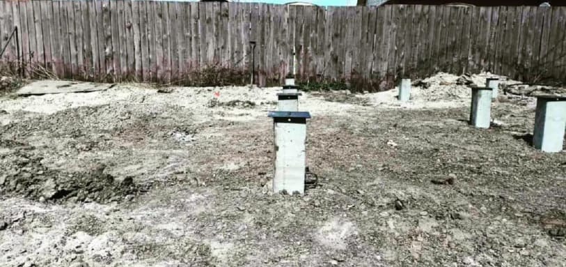 Фундамент на забивных ЖБ сваях