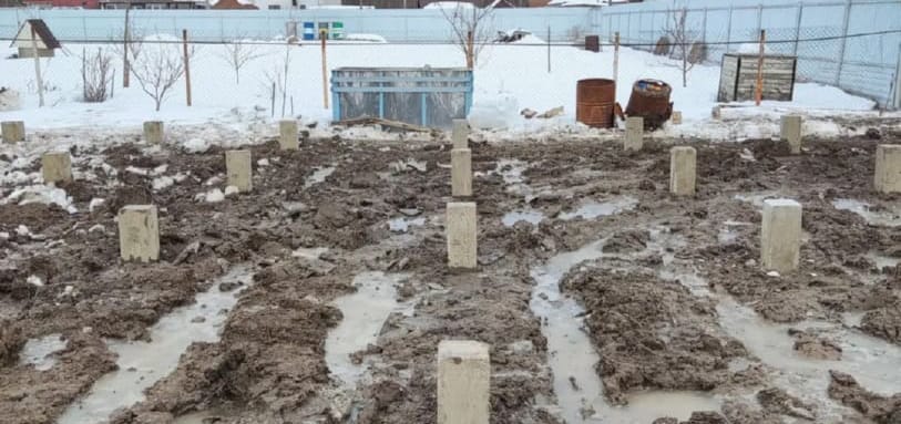 Фундамент на забивных ЖБ сваях