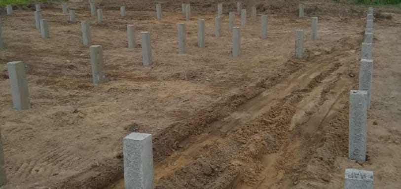 Фундамент на забивных ЖБ сваях