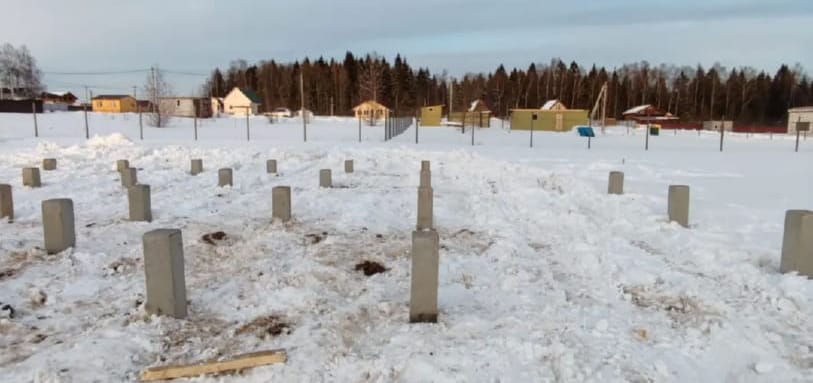 Фундамент на забивных ЖБ сваях